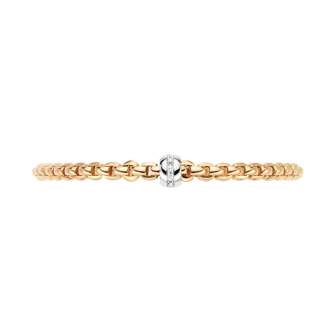 Fope Eka Tiny 18ct Yellow Gold 0.07ct Diamond Bracelet, 733B/BBR.