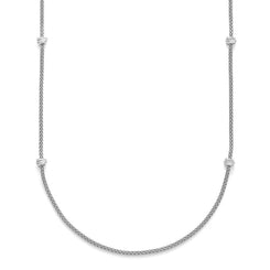 Fope Flex'It Prima 18ct White Gold 1.24ct Diamond 80cm Necklace. 744C PAVE 80.
