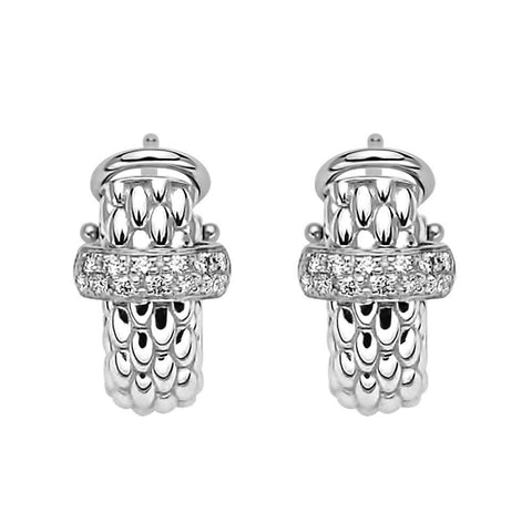 Fope Flex'It Vendome 18ct White Gold 0.20ct Diamond Earrings OR560/BBR