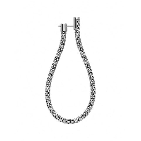 Fope Flexit Essentials 18ct White Gold Long Mesh Chain Earrings OR05
