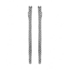 Fope Flexit Essentials 18ct White Gold Long Mesh Chain Earrings OR05