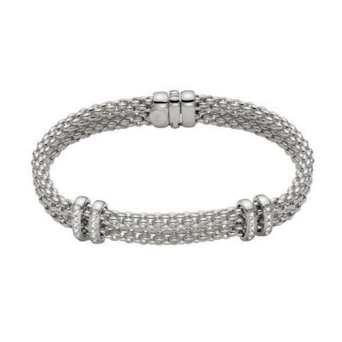 Fope Maori 18ct White Gold 0.18ct Diamond Bracelet, 862B/BBR.