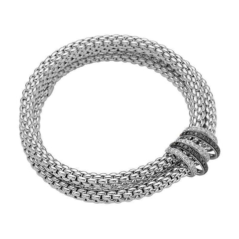 Fope Mialuce 18ct White Gold 1.26ct Black Diamond Bracelet, 651B/PAVE1.