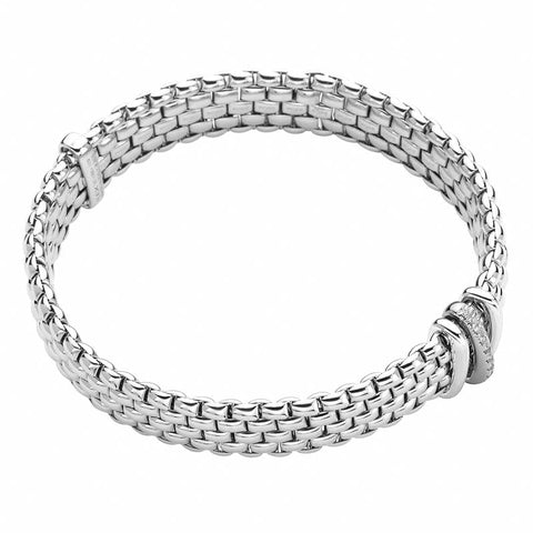 Fope Panorama 18ct White Gold 0.08ct Diamond Rondelle Bracelet, 587B BBR.