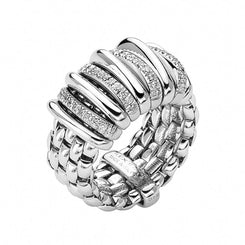 Fope Panorama 18ct White Gold 0.30ct Diamond Rondelle Ring, AN588 BBR.