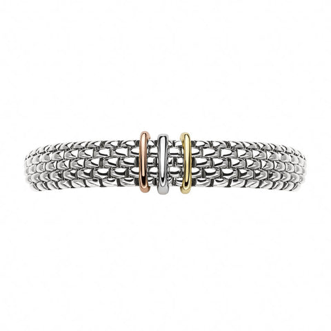 Fope Panorama 18ct White Gold Mixed Rondelle Bracelet, 587BM.