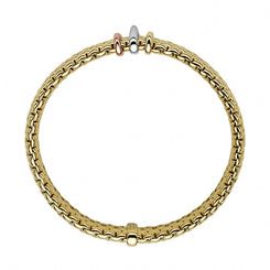 Fope Panorama 18ct Yellow Gold Mixed Rondelle Bracelet, 587BM.