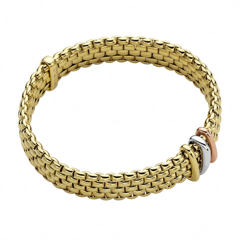 Fope Panorama 18ct Yellow Gold Mixed Rondelle Bracelet, 587BM.