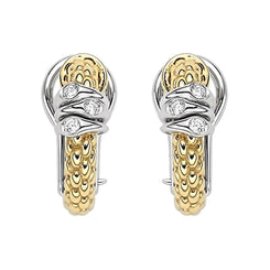 Fope Prima 18ct Yellow Gold 0.08ct Diamond Hoop Earrings, OR746/BBR.