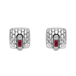 Fope Vendome 18ct White Gold Ruby Stud Earrings OR583/BRUB