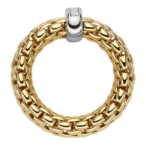 Fope Vendome 18ct Yellow Gold 0.35ct Diamond Ring AN584/BBR.