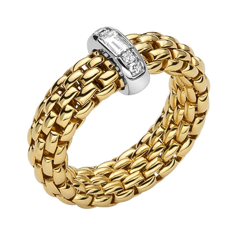 Fope Vendome 18ct Yellow Gold 0.35ct Diamond Ring AN584/BBR.