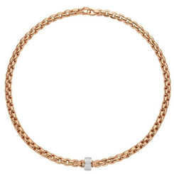 Fope Eka 18ct Rose Gold 0.63ct Diamond Necklace, 604C/PAVE.
