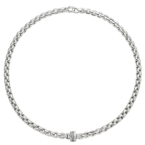 Fope Eka 18ct White Gold 0.21ct Diamond Necklace, 604C/BBR.