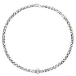 Fope Eka 18ct White Gold 0.63ct Diamond Necklace, 604C/PAVE.
