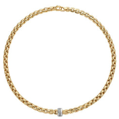 Fope Eka 18ct Yellow Gold 0.21ct Diamond Necklace, 604C/BBR.
