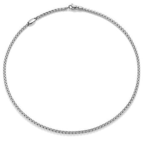 Fope Eka Tiny 18ct White Gold Necklace, 730C.