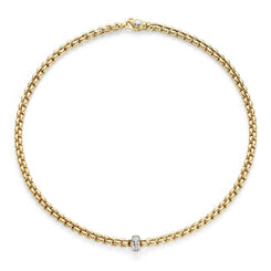Fope Flex'It Olly 18ct Yellow Gold Diamond Necklace. 721C BBR.