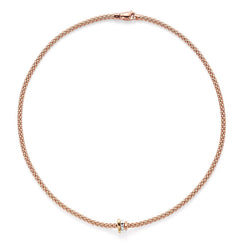 Fope Flex'It Prima 18ct Rose Gold 43cm Necklace. 744C.