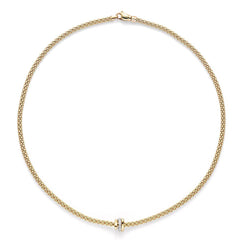 Fope Flex'It Prima 18ct Yellow Gold Diamond 43cm Necklace. 744C BBR.