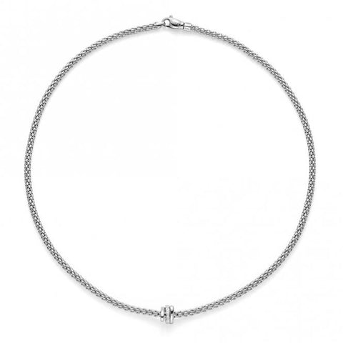 Fope Prima 18ct White Gold Diamond 43cm Necklace, 744C BBR