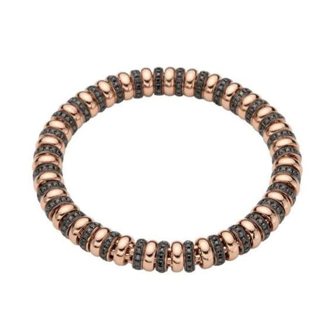 Fope Flex'it Solo 18ct Rose Gold 3.05ct Black Diamond Bracelet, 629B/BBR2.