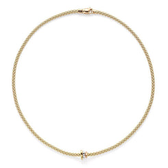 Fope Flex'it Prima 18ct Yellow Gold Mixed Rondelle Necklace, 744C.