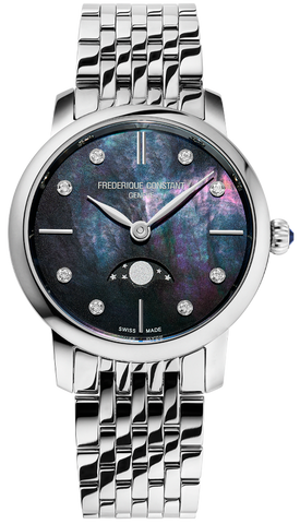 Frederique Constant Watch Classic Slimline Moonphase Ladies FC-206MPBD1S6B