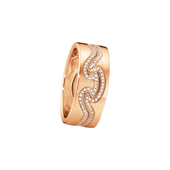 Georg Jensen Fusion 18ct Rose Gold Diamond Two Piece Ring