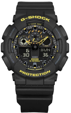 G-Shock GA-100 Black Caution Yellow Mens Watch