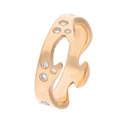 Georg Jensen Fusion 18ct Rose Gold 0.16ct Diamond End Ring
