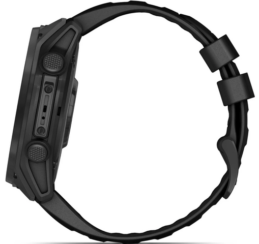 Black smartwatch on a white background