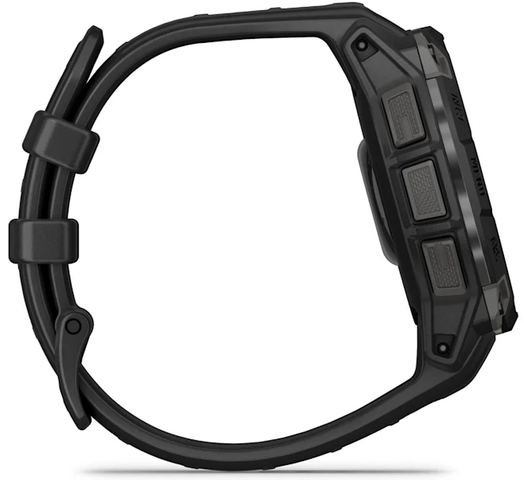 Black rugged watch on a white background