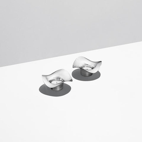Georg Jensen Cobra Set of Two Tealight Holders. 3586582.