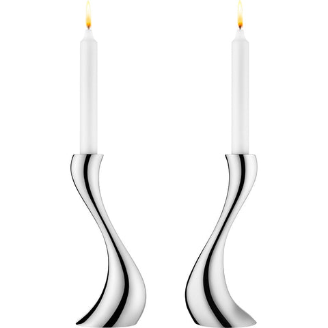 Georg Jensen Cobra Stainless Steel Medium Candlestick. 3586579.