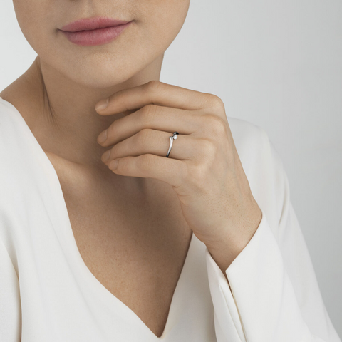 Georg Jensen Magic 18ct White Gold Diamond Ring, 20000169