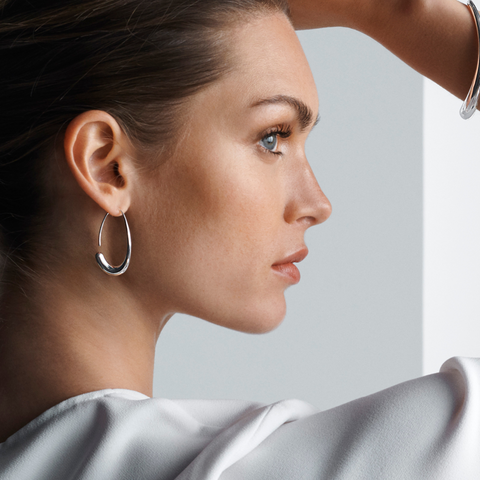 Georg Jensen Offspring Sterling Silver Earhoops, 10016947.