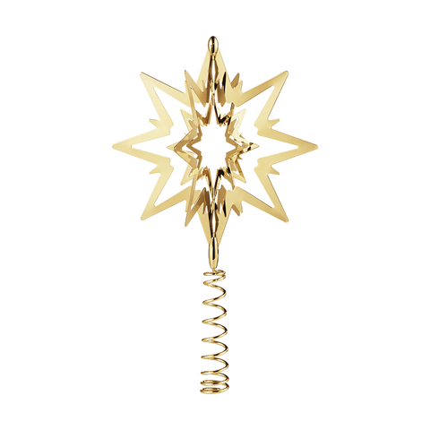 Georg Jensen 18ct Yellow Gold Plated Brass Medium Star Christmas Tree Topper