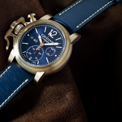 Graham Chronofighter Vintage Bronze Blue Watch