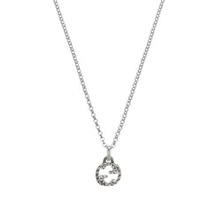 Gucci Interlocking G Aged Sterling Silver Pendant YBB455535001
