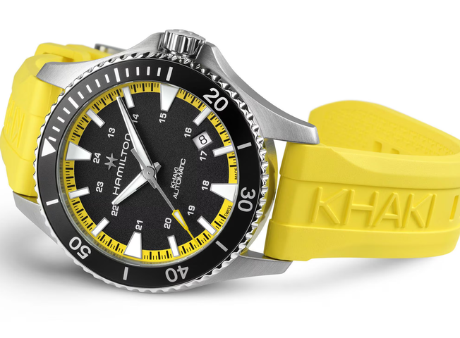 Hamilton Khaki Navy Scuba Auto Acid Yellow Watch