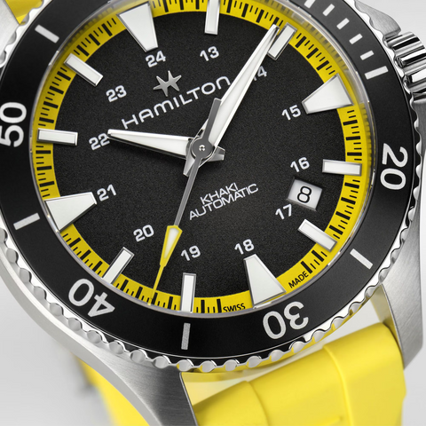 Hamilton Khaki Navy Scuba Auto Acid Yellow Watch