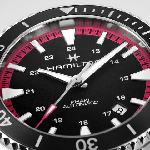 Hamilton Khaki Navy Scuba Auto Hot Pink Watch