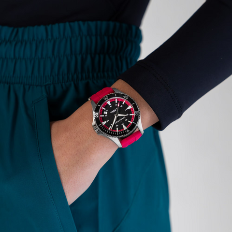 Hamilton Khaki Navy Scuba Auto Hot Pink Watch