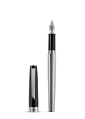 Montegrappa Armonia Duetto Fountain Pen Steel Black Medium