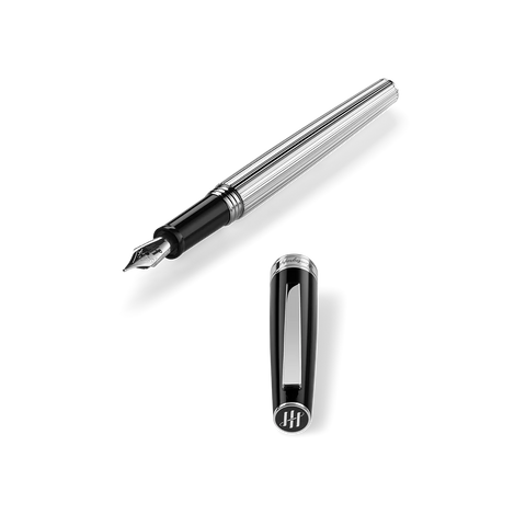 Montegrappa Armonia Duetto Fountain Pen Steel Black Medium