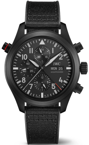 IWC Watch Pilots Double Chronograph Top Gun Ceratanium IW371815