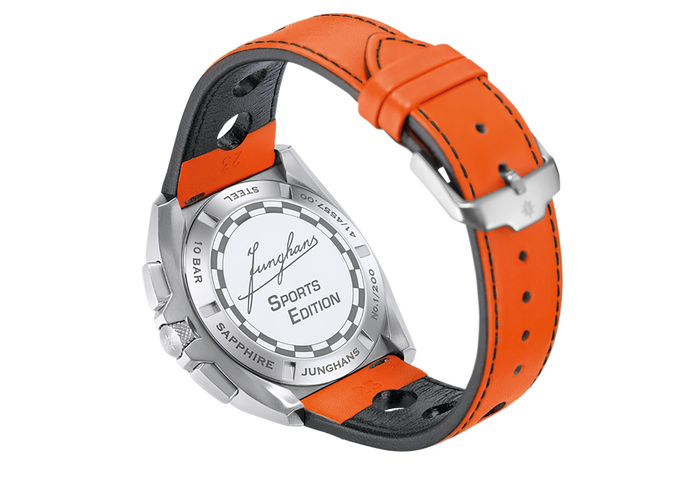 Junghans 1972 Chronoscope Sports Edition Orange with stainless steel case