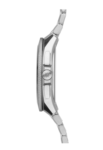 Junghans 1972 Mega Solar Bracelet with red dial, stainless steel case