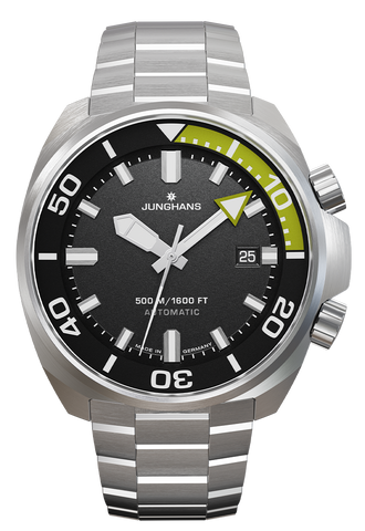 Junghans Aquaris Diver Green with black dial, stainless steel case